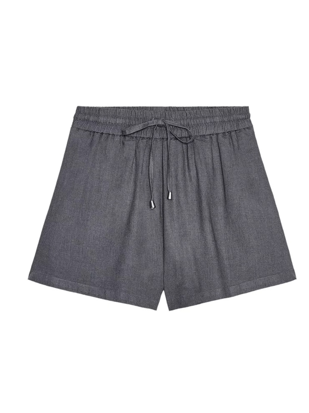 ZARA Linen Boxer Shorts Gray - Large